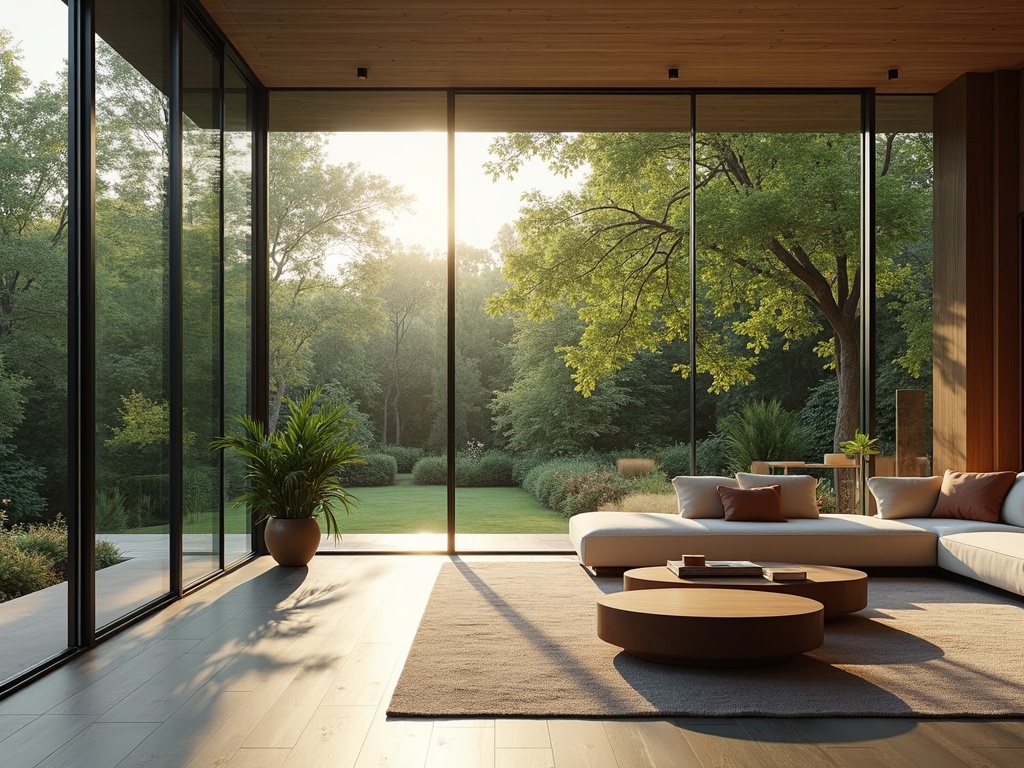 Floor-to-ceiling glass walls